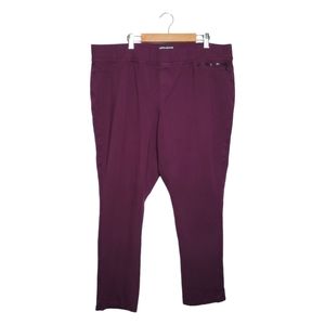 DKNY Maroon Cropped Slack Pant
